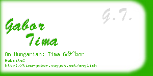 gabor tima business card